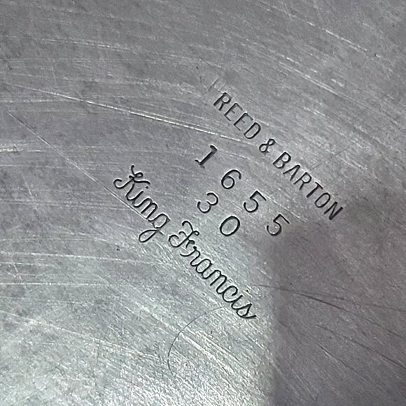 Reed & Barton King Francis Large Handled Metal Serving Tray Silverplate - Picture 6 of 16